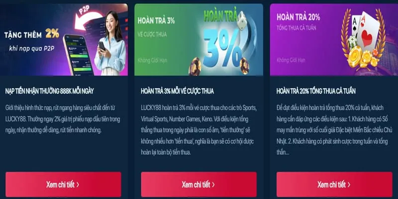 Hoàn trả cược thua hàng tuần nw88